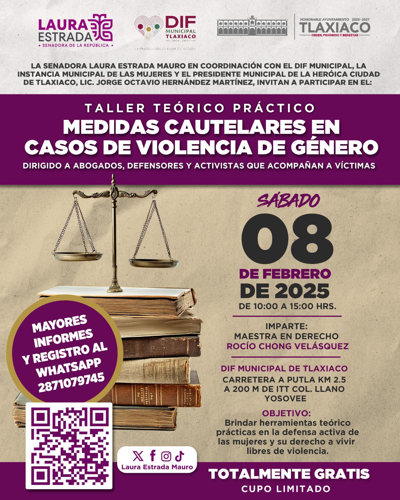 TALLER DE “MEDIDAS CAUTELARES EN CASOS DE VIOLENCIA DE GÉNERO”