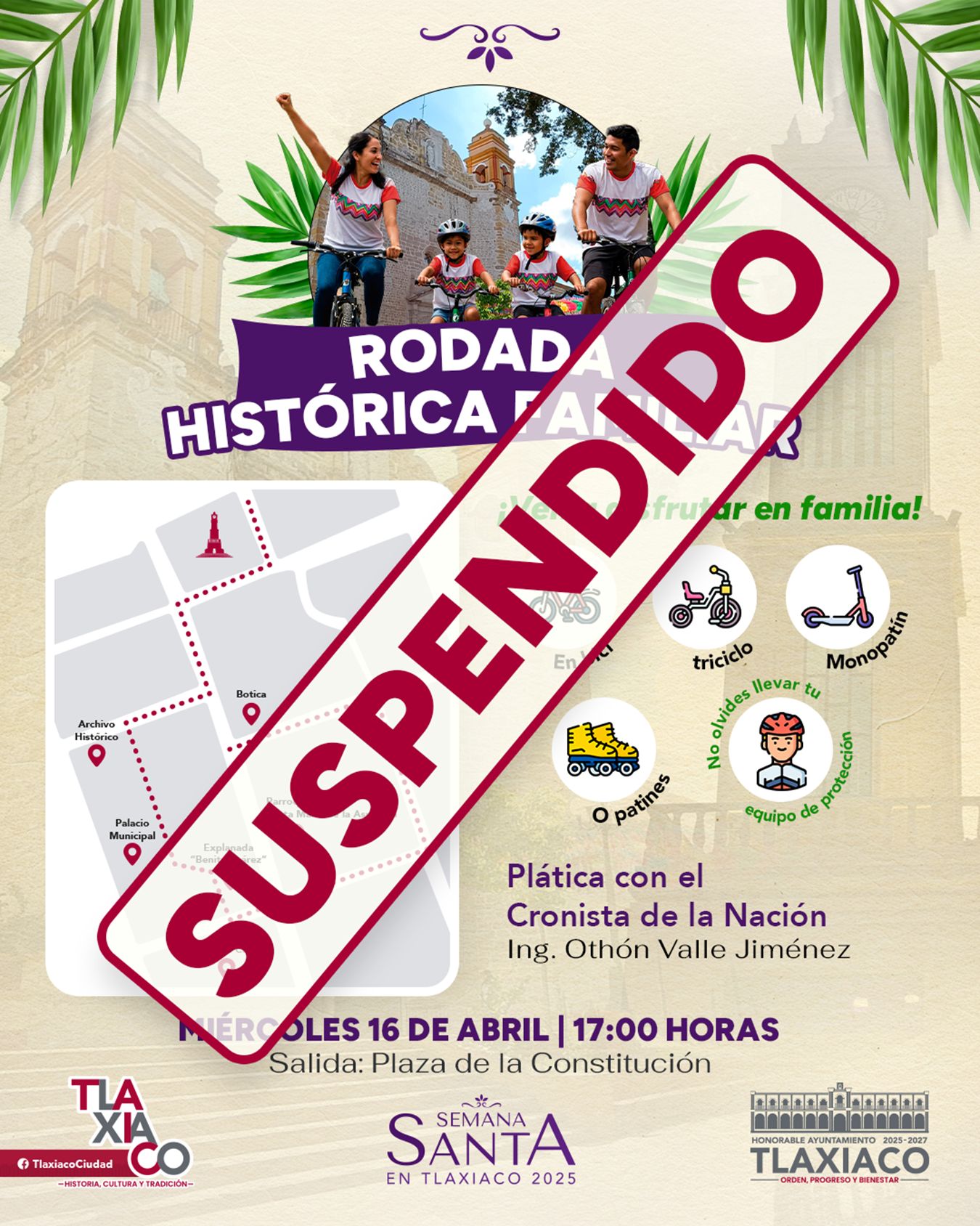 SE SUSPENDE LA RODADA HISTÓRICA FAMILIAR