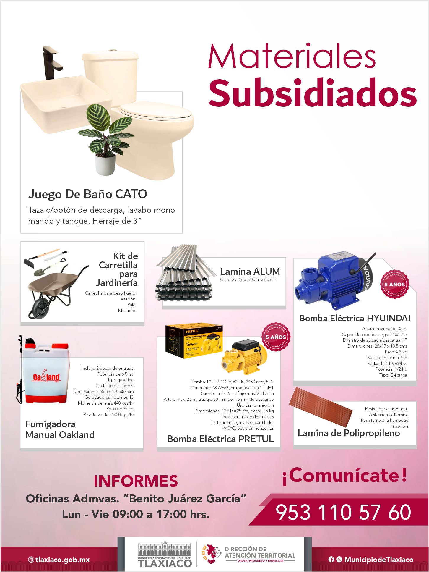 MATERIALES SUBSIDIADOS
