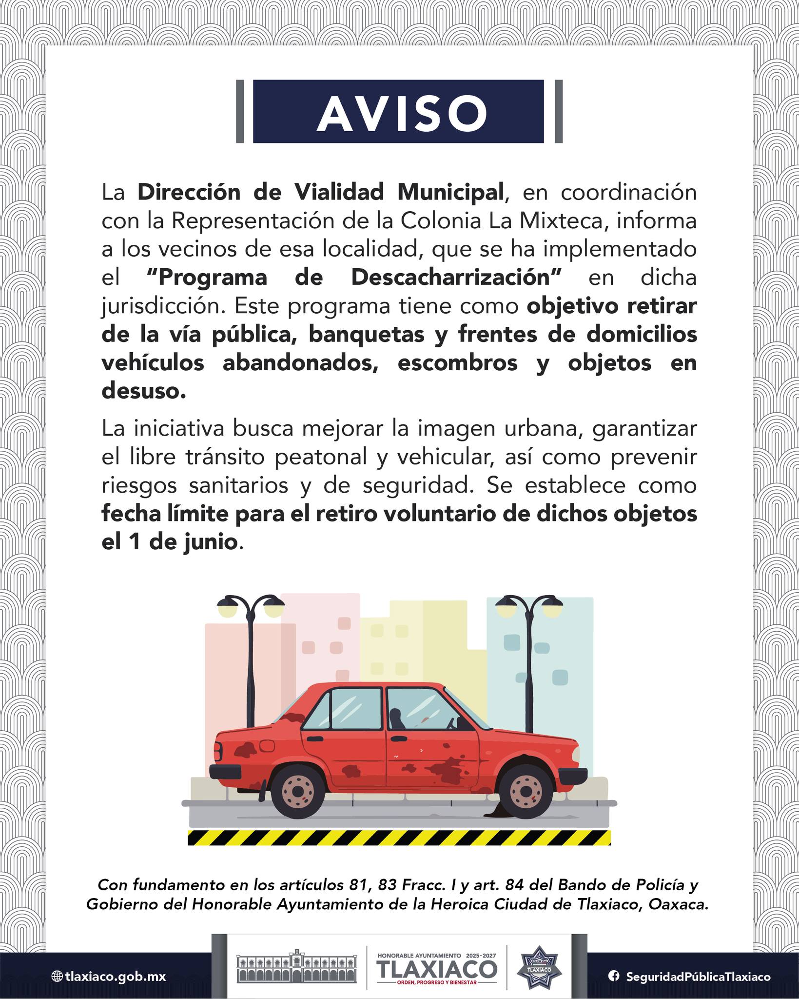 “PROGRAMA DE DESCACHARRIZACIÓN”