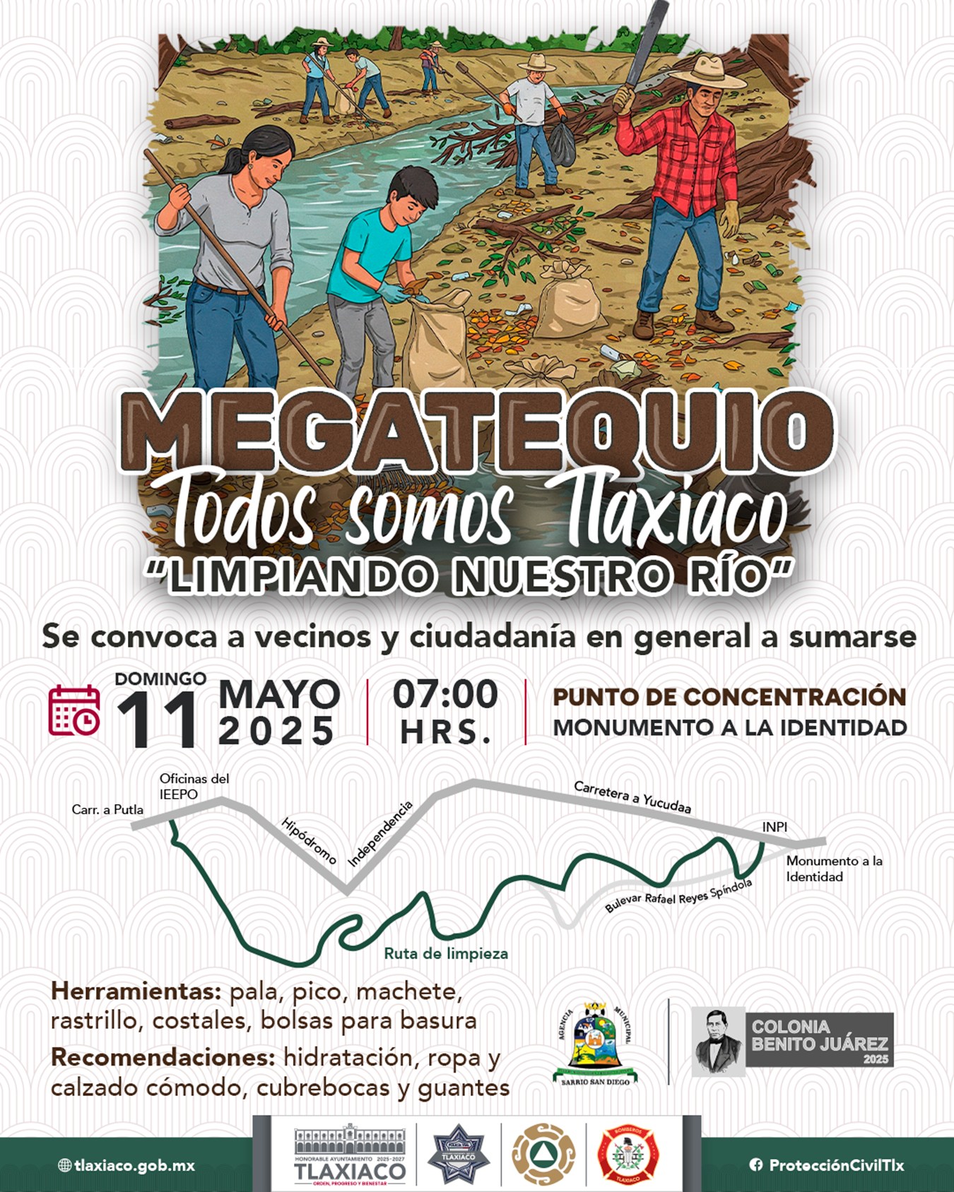 “MEGATEQUIO TODOS SOMOS TLAXIACO, LIMPIANDO NUESTRO RIO”
