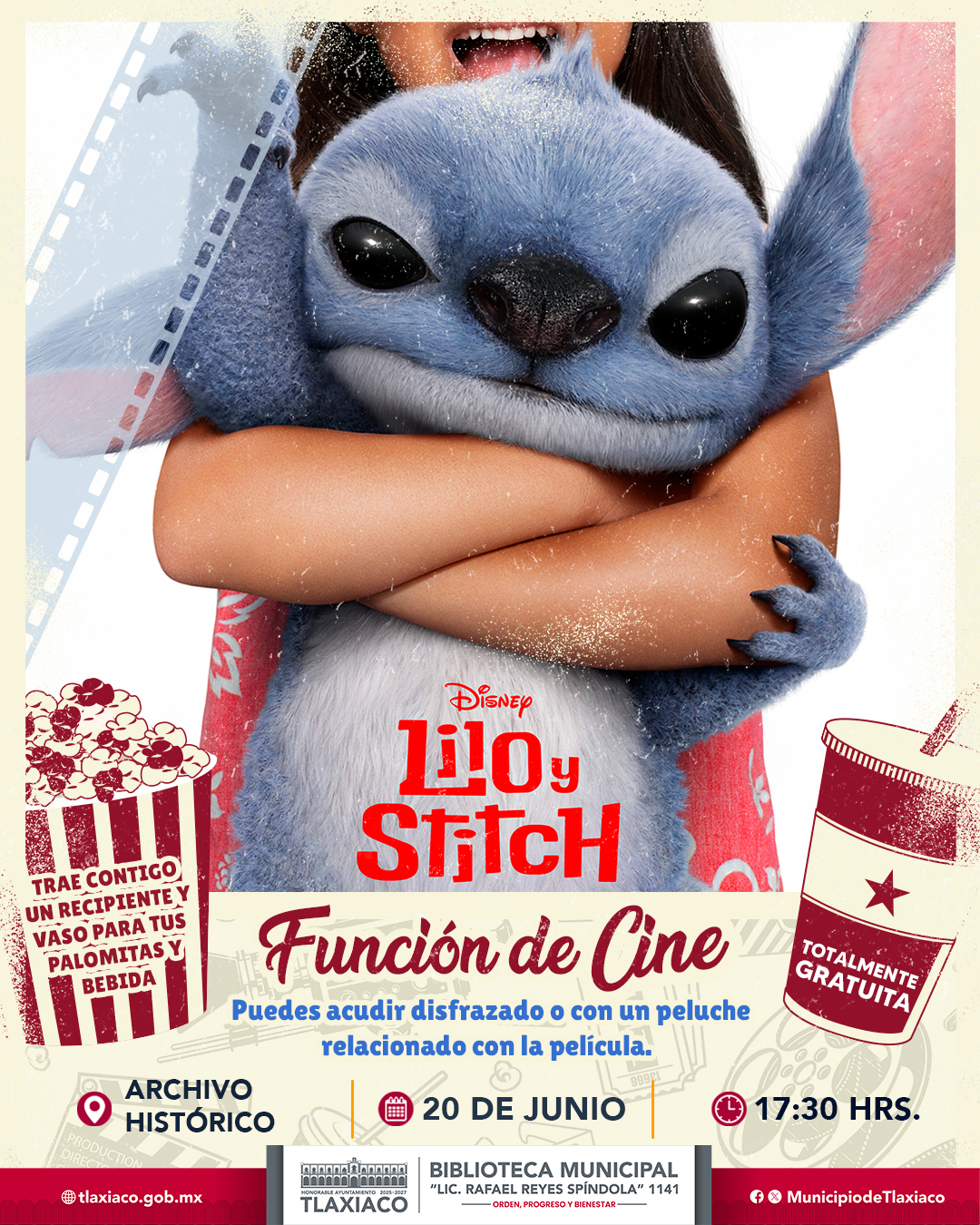 ¡CINE Y PALOMITAS GRATIS PARA TODOS!